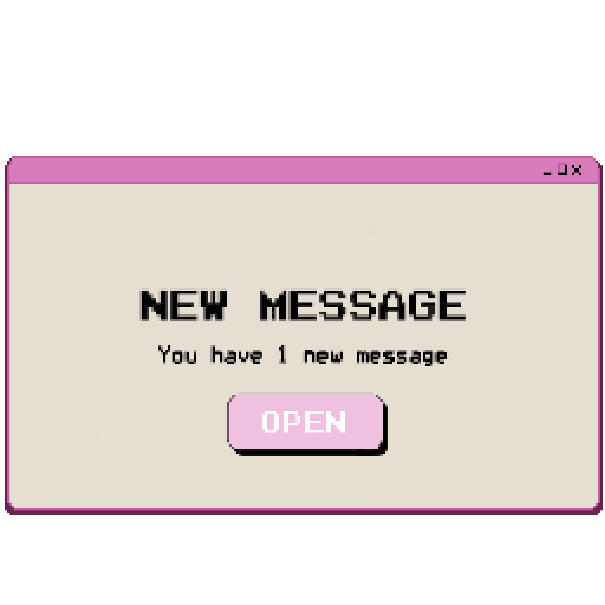 New message: you have one new message